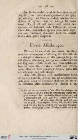 Första Afdelningen