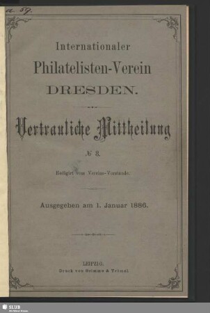 8.1886: Vertrauliche Mitteilung
