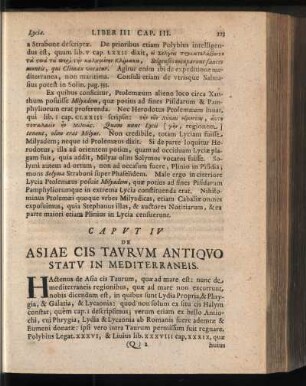 Caput IV. De Asiae Cis Taurum Antiquo Statu In Mediterraneis