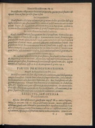 Effectus, Seu Officia Praedestinationis.