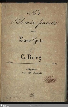 Polonoise favorite pour Piano-Forte : No. 4