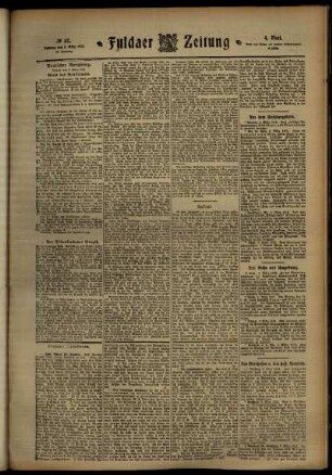 Vierte Ausgabe vom Samstag, den 09. März 1912.