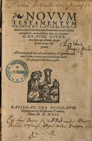 Novvm Testamentvm Graece Et Latine