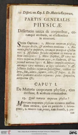 Partis Generalis Physicæ