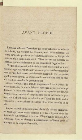 Avant-Propos