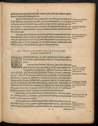 De Praefatione Illustrissimi Principis, Comicis Friderici.