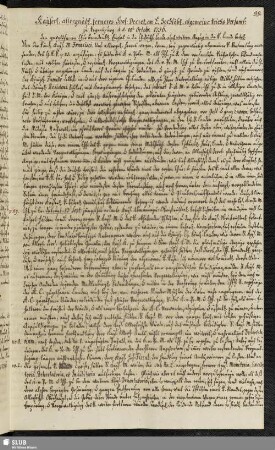 Kayserl. ... Hof:Decret ... Regensburg, d. d. 10ten Octobr. 1756.