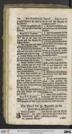 Der Brieff des H. Ignatii an die Gemeinde zu Philadelphia