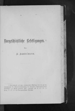 Vorgeschichtliche Befestigungen