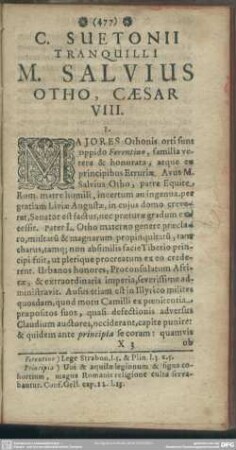 M. Salvius Otho, Caesar VIII.