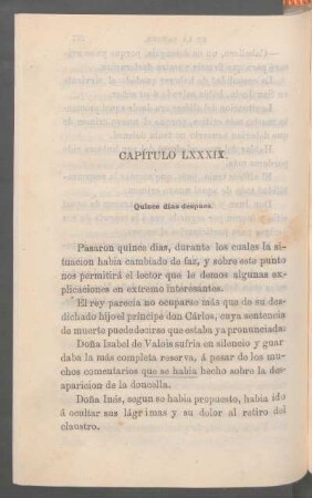 Capítulo LXXXIX. - Quince días después.