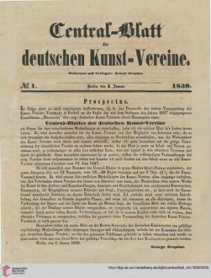 Nr. 1 (1. Januar 1839)