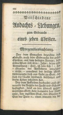 Verschiedene Andachts-Uebungen, zum Gebrauche eines jeden Christen