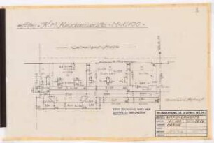 Reichsluftfahrtministerium, Berlin (Vorgängerbauten): ehemaliges Kriegsministerium: Abriss Gebäudeteil Leipziger Straße 5-6: Fundamente Grundriss 1:100