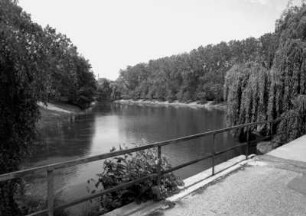 Großenhain. Blick von der Brücke nach Westen