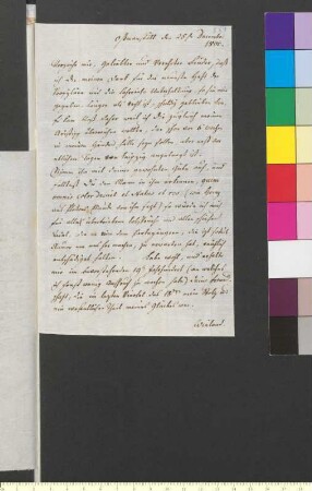 Brief von Wieland, Christoph Martin an Goethe, Johann Wolfgang von