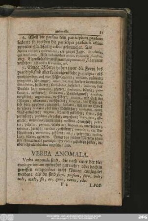 Verba Anomala.