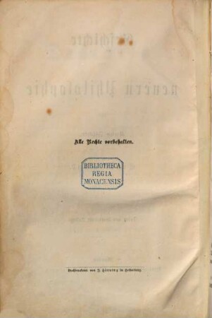 Geschichte der neuern Philosophie, 1,1. Bd. 1, Descartes und seine Schule ; T. 1, Allgemeine Einleitung, Descartes' Leben, Schriften und Lehre
