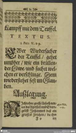 Kampff mit dem Teuffel