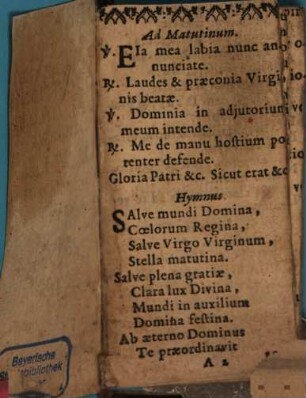 Officium Parvum Immaculatae Conceptionis Beatissimae Virginis Mariae : Juxta Exemplar Romanum