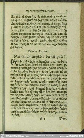 Das 3. Capitel. Was ein chirurgischer bericht gelte?