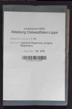 Verwendung des auf Lippe entfallenden Anteils an den französischen Kriegskostenentschädigungen, Band 4