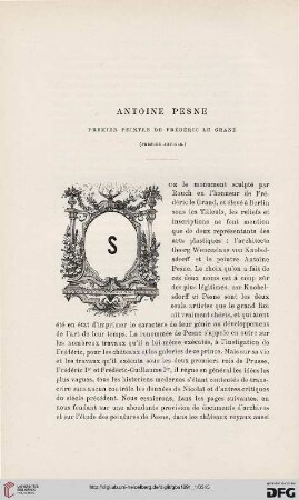 3. Pér. 5.1891: Antoine Pesne, 1 : premier peintre de Frédéric le Grand