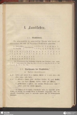 I. Lautlehre