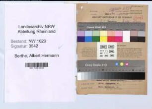 Entnazifizierung Albert Hermann Berthe , geb. 13.03.1913 (Angest.)