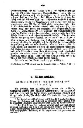 Zentralinstitut für Erziehung und Unterricht : [K. Nichtamtliches]