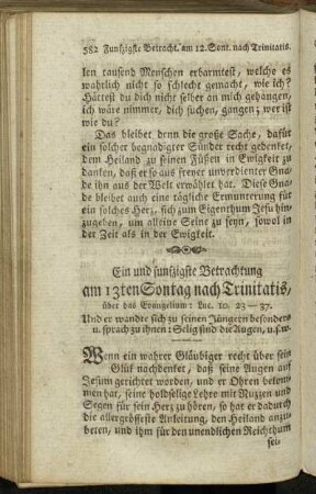 Ein und funfzigste Betrachtung am 13ten Sontag nach Trinitatis, [...]
