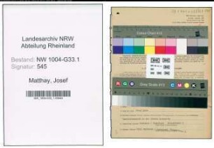 Entnazifizierung Josef Matthay , geb. 01.10.1898 (Lehrer)
