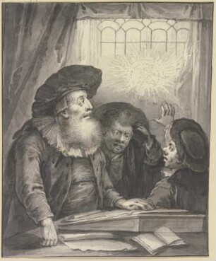 Rabbi Naphtali Ben Cohen mit zwei Schülern