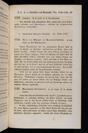 27, c. Schalen. No. 1734-1747.