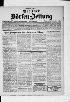 Berliner Börsen-Zeitung, Morgenausgabe