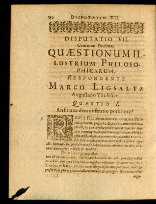 Disputatio VII. Respondente Marco Ligsaltz