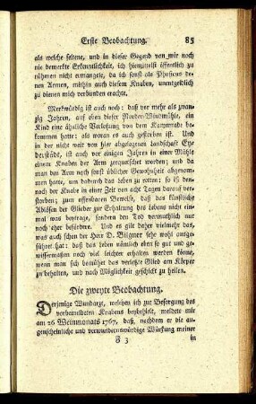 Die zweyte Beobachtung. - Die siebente Beobachtung.