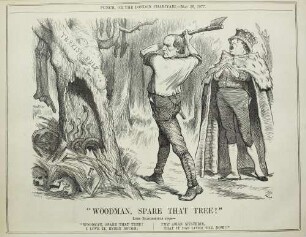 "Woodman, spare that tree!"