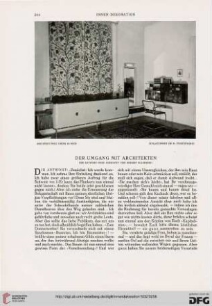Der Umgang mit Architekten, [2]: der Antwort-Brief