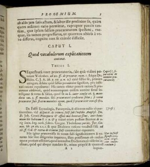 Caput I. Quod vocabulorum explicationem continet.