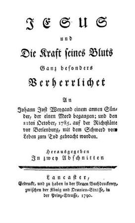 Jesus und Die Kraft seines Bluts