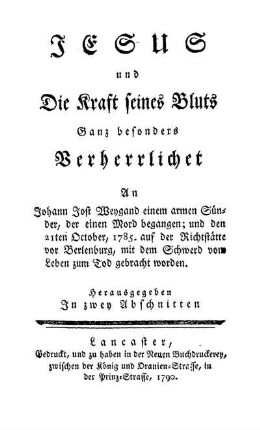 Jesus und Die Kraft seines Bluts