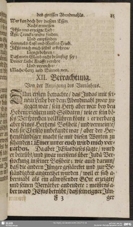 XII. Betrachtung. Von der Anzeigung des Verräthers