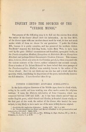 Inquiry into the Sources of the Cursor Mundi