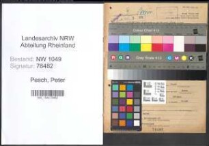 Entnazifizierung Peter Pesch , geb. 05.09.1899 (Landwirt)