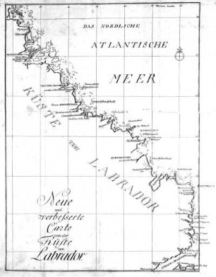 Neue und verbesserte Carte von der Küste von Labrador