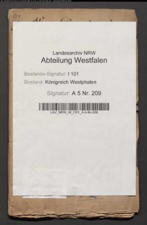 Verpachtung der Jagd- und Fischereigerechtigkeit der aufgehobenen Abtei Herford