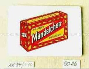 Taschenspiegel mit Werbeaufdruck "POLAK's Mändelchen- PUDDING"