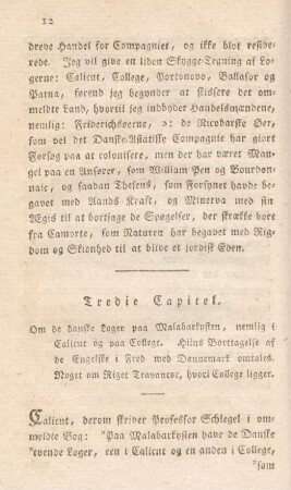 Tredie Capitel. Om de danske Loger ...