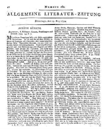 Natürliche Dinge in einer Sammlung von Erzählungen, Skizzen und Dialogen. Nichts mehr und nichts weniger als Roman. Leipzig: Sommer 1793